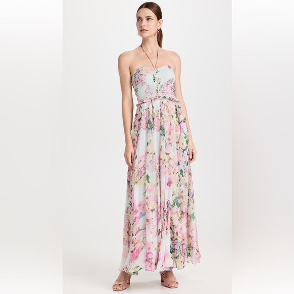 Rococo Sand - Long crinkle chiffon dress - Picture 6 of 11